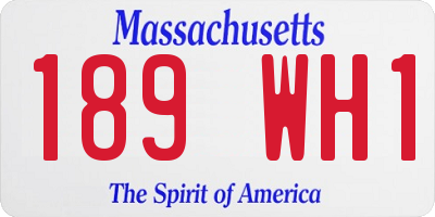 MA license plate 189WH1