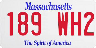 MA license plate 189WH2