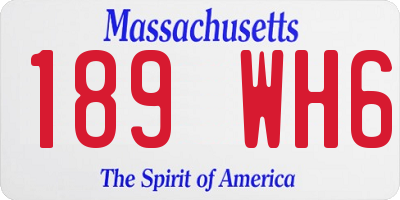 MA license plate 189WH6