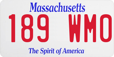 MA license plate 189WM0