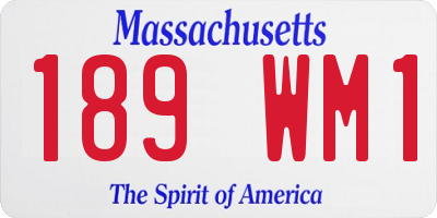 MA license plate 189WM1