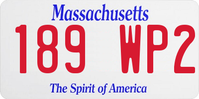 MA license plate 189WP2