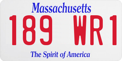 MA license plate 189WR1