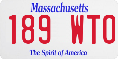 MA license plate 189WT0