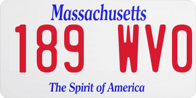 MA license plate 189WV0