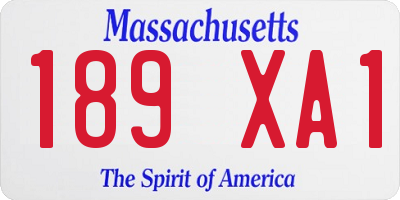 MA license plate 189XA1