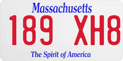 MA license plate 189XH8
