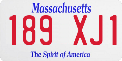 MA license plate 189XJ1