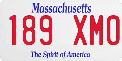 MA license plate 189XM0
