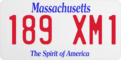 MA license plate 189XM1