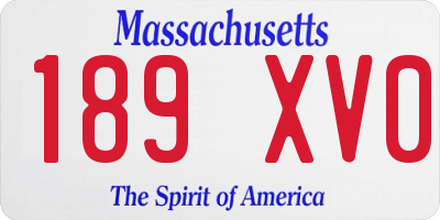 MA license plate 189XV0