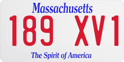MA license plate 189XV1