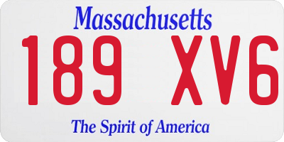 MA license plate 189XV6