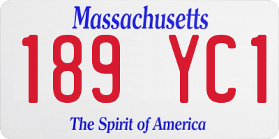 MA license plate 189YC1