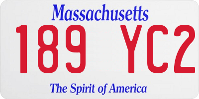 MA license plate 189YC2