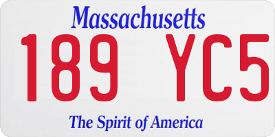 MA license plate 189YC5