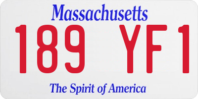 MA license plate 189YF1