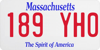 MA license plate 189YH0