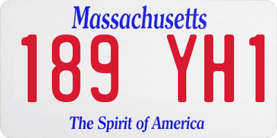 MA license plate 189YH1