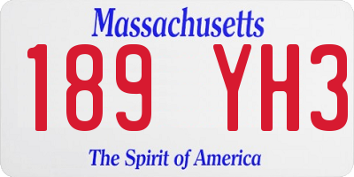 MA license plate 189YH3