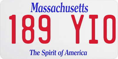 MA license plate 189YI0