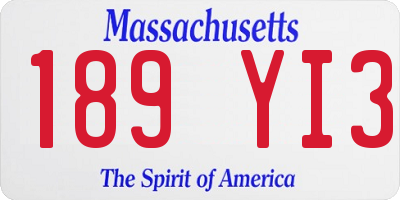 MA license plate 189YI3