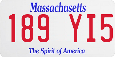 MA license plate 189YI5