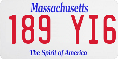 MA license plate 189YI6
