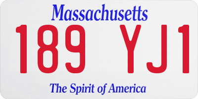 MA license plate 189YJ1