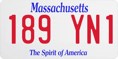 MA license plate 189YN1