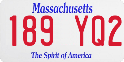 MA license plate 189YQ2