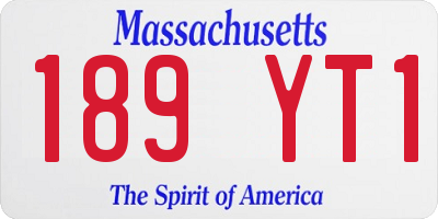 MA license plate 189YT1