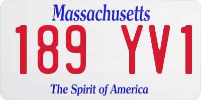 MA license plate 189YV1