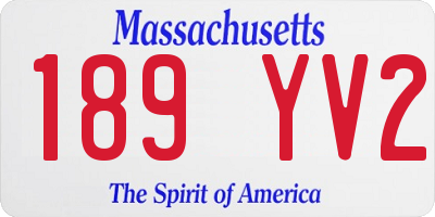 MA license plate 189YV2