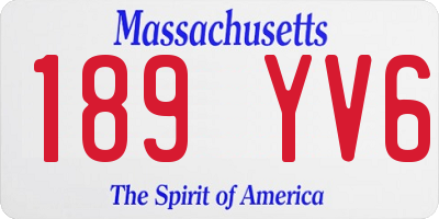MA license plate 189YV6