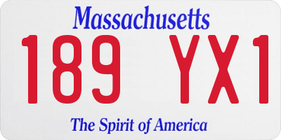 MA license plate 189YX1