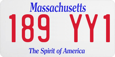 MA license plate 189YY1