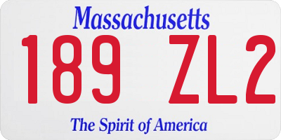 MA license plate 189ZL2