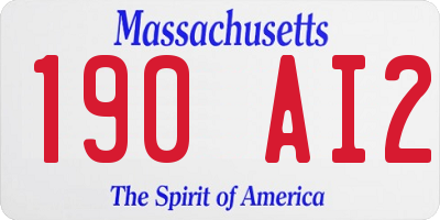 MA license plate 190AI2