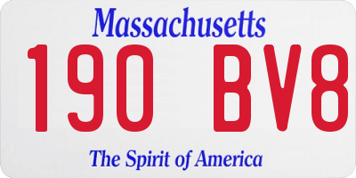 MA license plate 190BV8