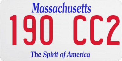 MA license plate 190CC2