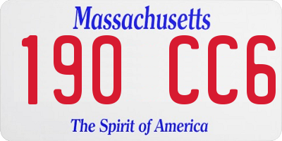 MA license plate 190CC6