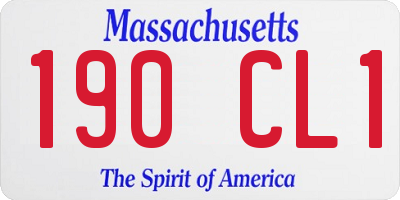 MA license plate 190CL1