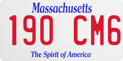MA license plate 190CM6