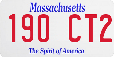 MA license plate 190CT2