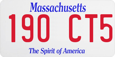 MA license plate 190CT5