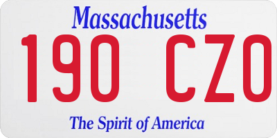 MA license plate 190CZ0