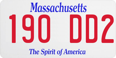 MA license plate 190DD2