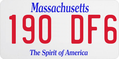 MA license plate 190DF6