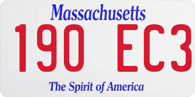 MA license plate 190EC3